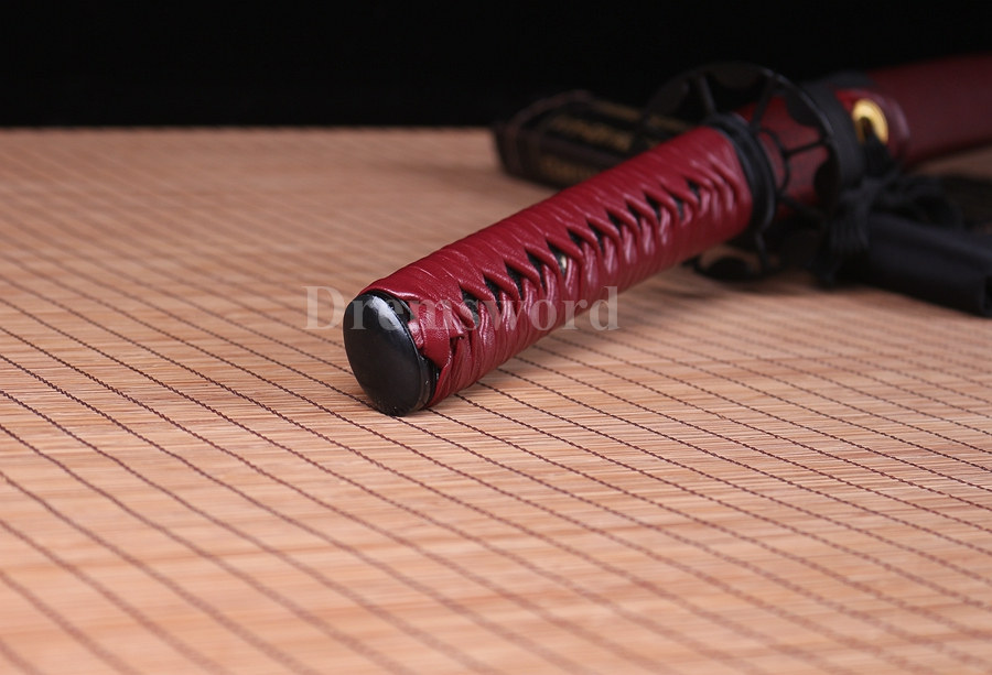 Japanese Katana Samurai Sword Full Tang Black high carbon Steel Sharp Blade.
