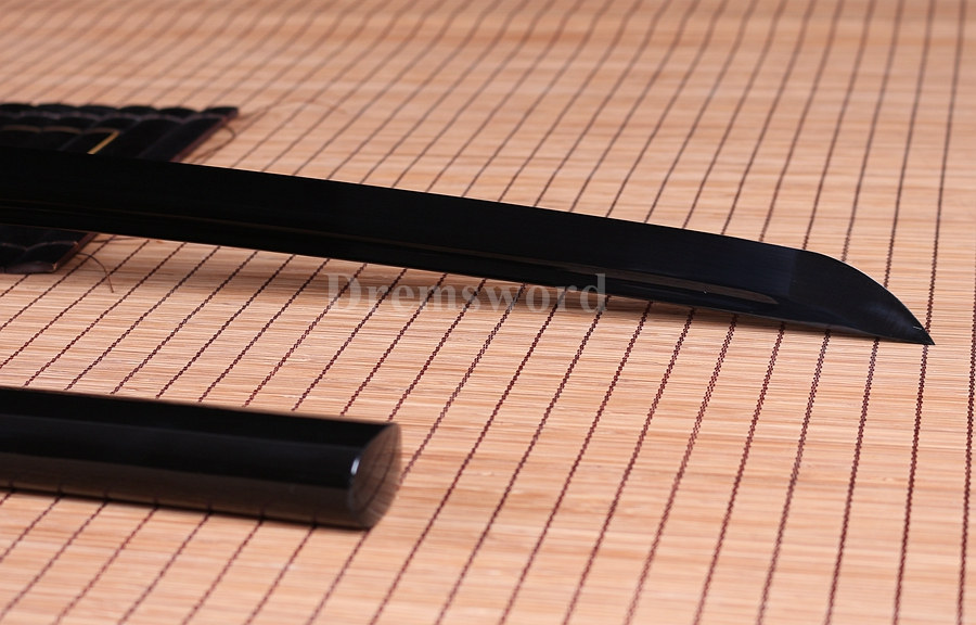 handmade japanese samurai Katana sword black carbon steel full tang sharp blade