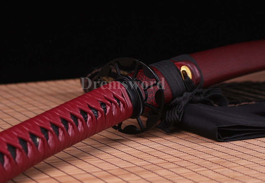 Japanese Katana Samurai Sword Full Tang Black high carbon Steel Sharp Blade.