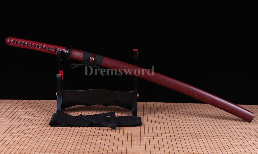 Japanese Katana Samurai Sword Full Tang Black high carbon Steel Sharp Blade.