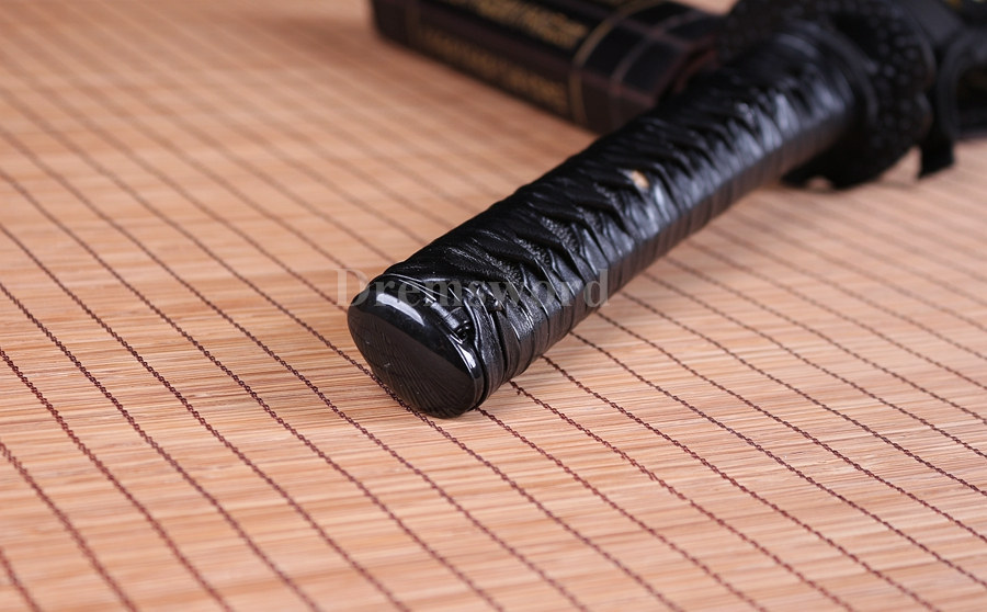 handmade japanese samurai Katana sword black carbon steel full tang sharp blade