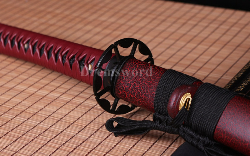 Japanese Katana Samurai Sword Full Tang Black high carbon Steel Sharp Blade.