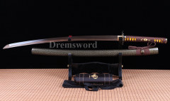 Japanese samurai Katana1060 high carbon steel sword sharp can cut tree bamboo Shinogi-Zukuri Brown