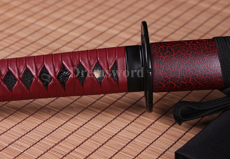 Japanese Katana Samurai Sword Full Tang Black high carbon Steel Sharp Blade.