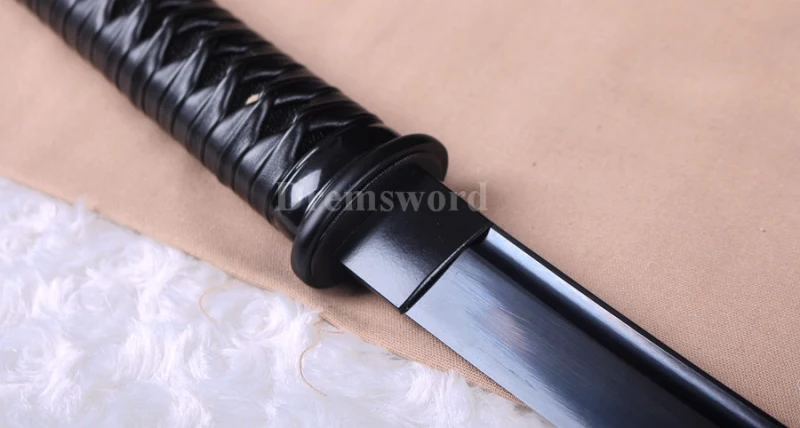 Black 1060 high carbon Steel Katana Japanese Sword iron Tsuba sharp blade