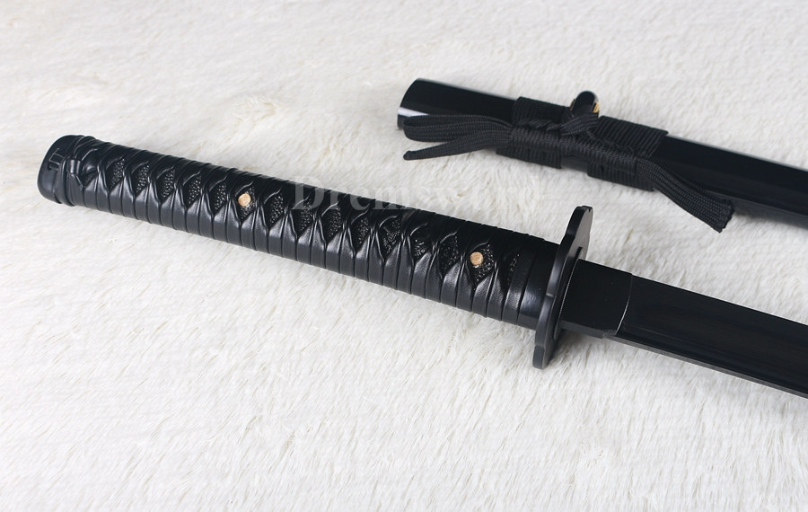 Battle ready black high carbon steel japanese Katana sword full tang sharp blade