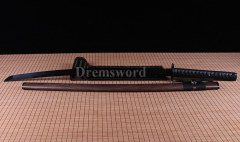 hand forged black Blade 1060 carbon steel sharp real japanese samurai Katana sword no bohi Shinogi-Zukuri