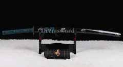 Handmade water quenching 9260 spring steel Japanese Katana sword full tang sharp Shinogi-Zukuri Black