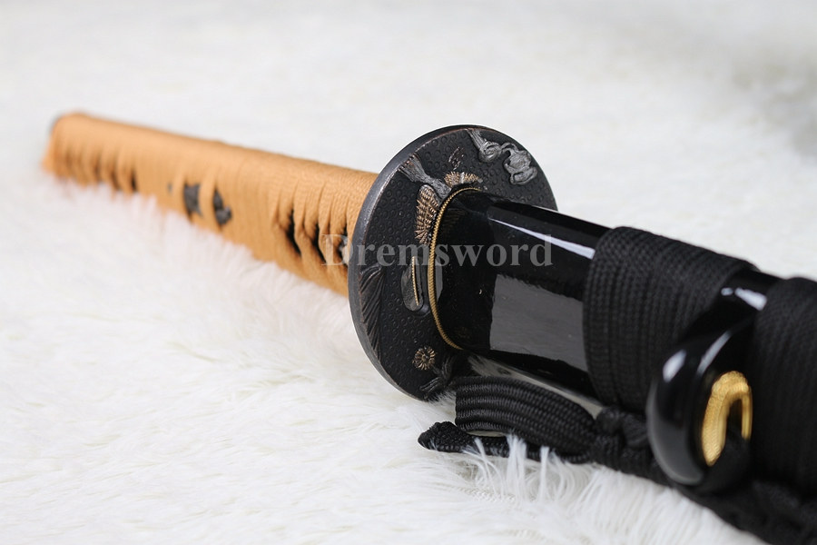 HAND FORGED RED DAMASCUS FOLDED STEEL JAPANESE SAMURAI KATANA REAL SWORD SHARP.