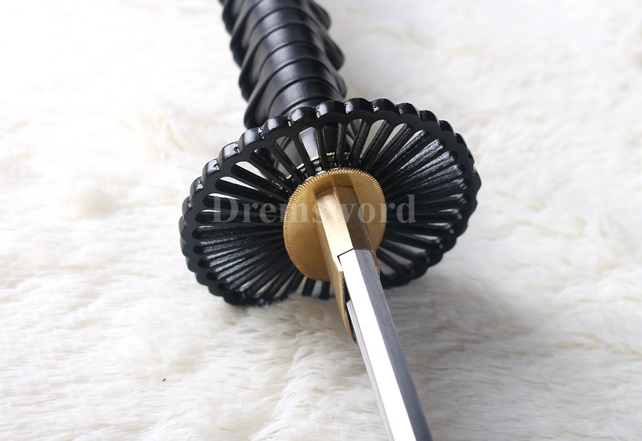 handmade Katana samurai sword battle ready damascus folded steel japanese real shell saya