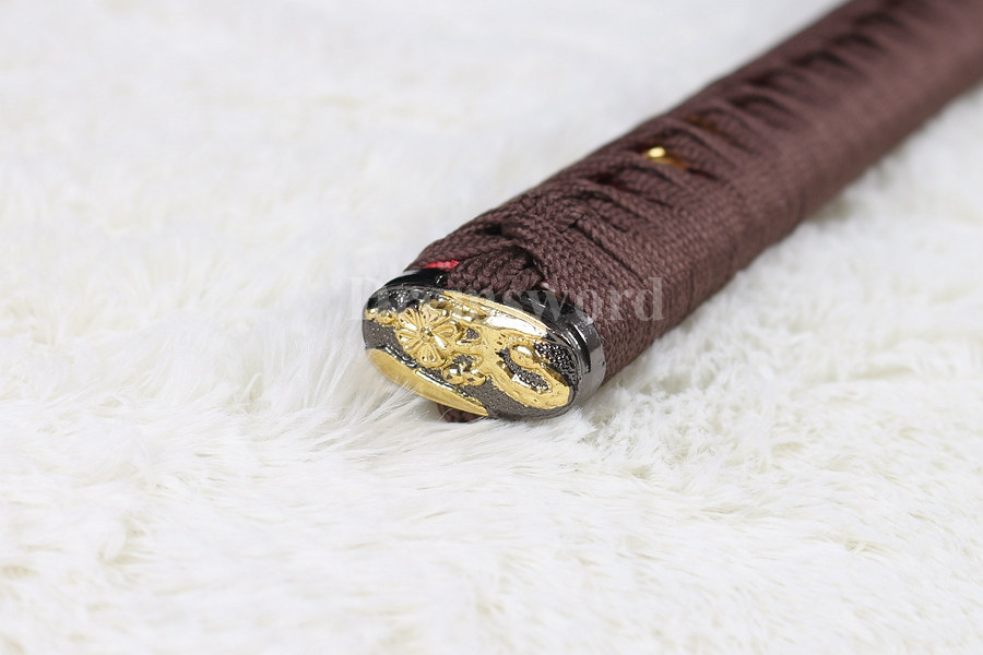 hand forge red folded steel full tang blade japanese Katana samurai real sword.