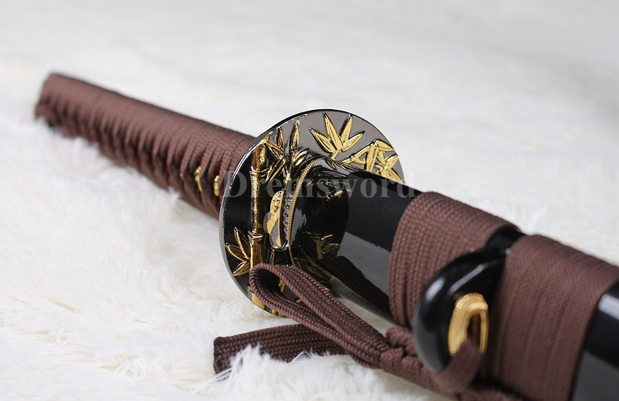 hand forge red folded steel full tang blade japanese Katana samurai real sword.