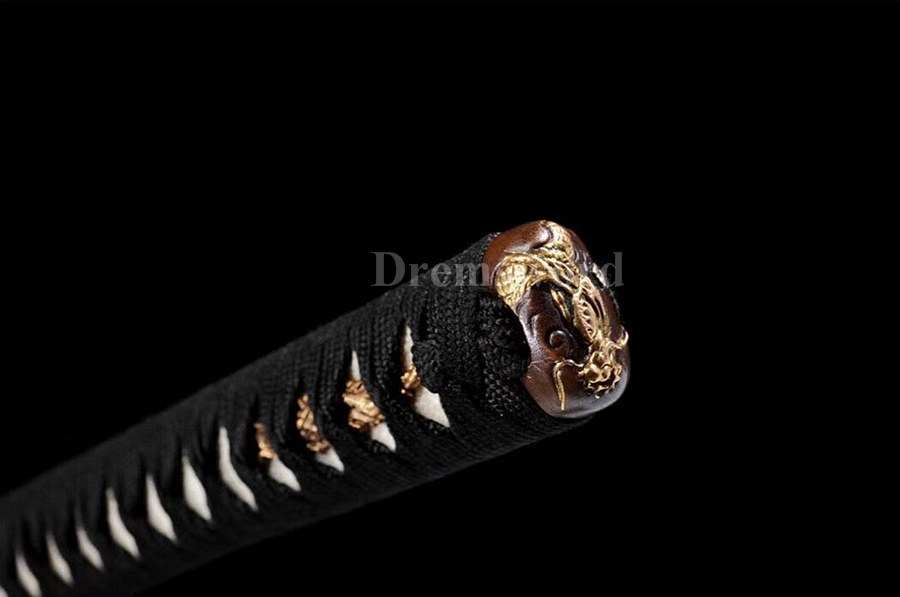 hand forged damascus folded steel japanese samurai sword katana abrasive SUGUHA hamon
