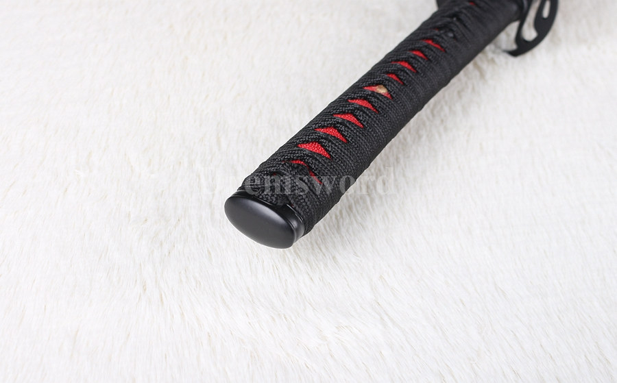 Hand forged Black Folded Steel Blade Japanese Samurai katana Sword Full Tang Damascus Sharp.