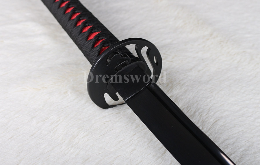 Hand forged Black Folded Steel Blade Japanese Samurai katana Sword Full Tang Damascus Sharp.
