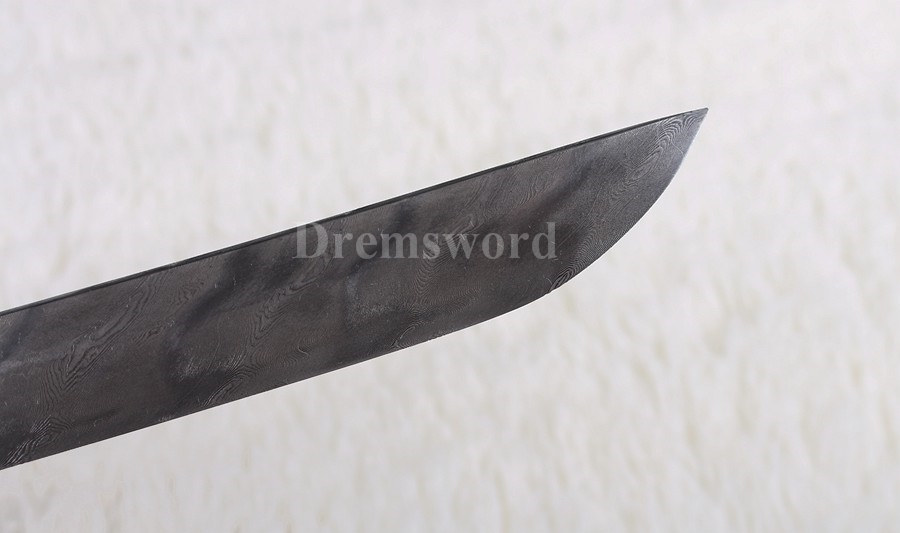 Fully handmade laminated damascus folded steel  japanese samurai sword katana full tang sharp blade.