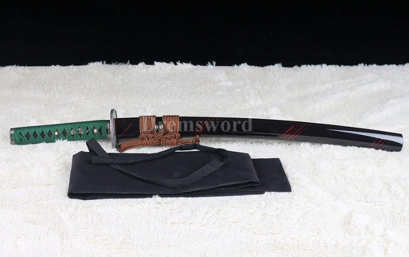Full tang Japanese Samurai Sword 9260 spring Steel wakizashi battle ready sharp.