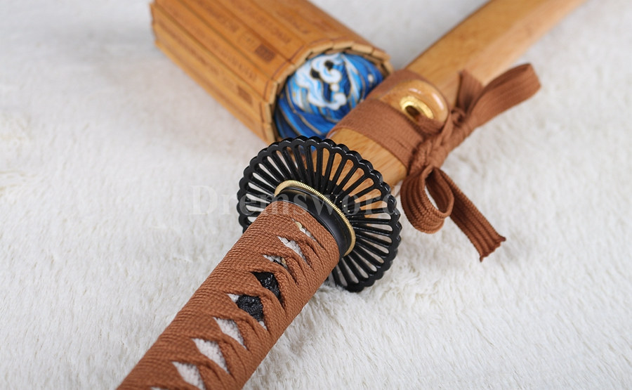 Hand forged japanese samurai katana sword 9260 spring steel UNOKUBI-ZUKURI sharp.+-++