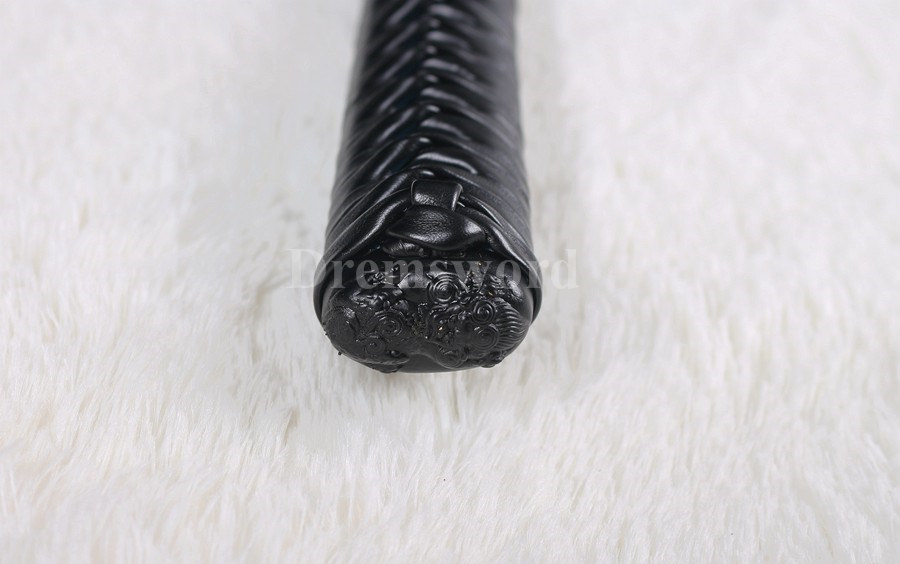 Handmade black damascus folded steel japanese samurai katana sword hand-arrasive hamon full tang sharp.