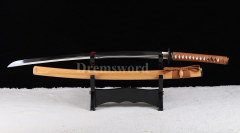 Hand forged japanese samurai katana sword 9260 spring steel UNOKUBI-ZUKURI sharp Brown