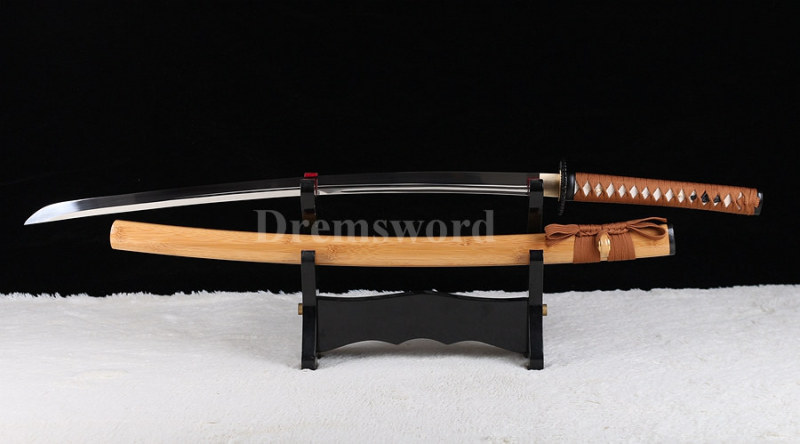 Hand forged japanese samurai katana sword 9260 spring steel UNOKUBI-ZUKURI sharp.+-++