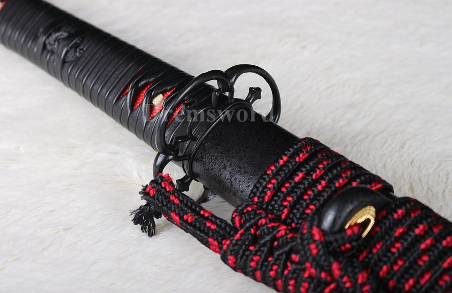 KOGARASU-MARU handmade Japanese Samurai Sword katana 9260 spring steel full tang sharp blade.