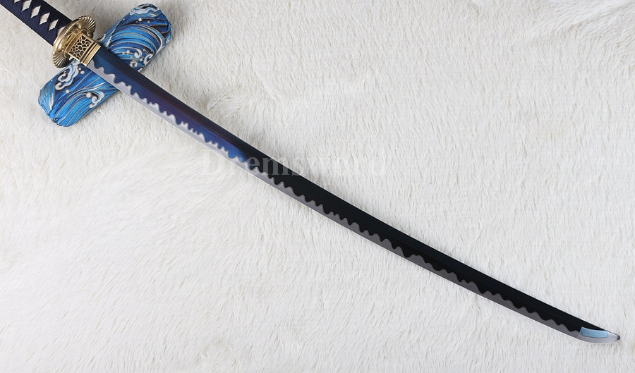 Handmade Blue hand-abrasived Blade Japanese Samurai katana sword 1095 high carbon steel battle ready full tang.