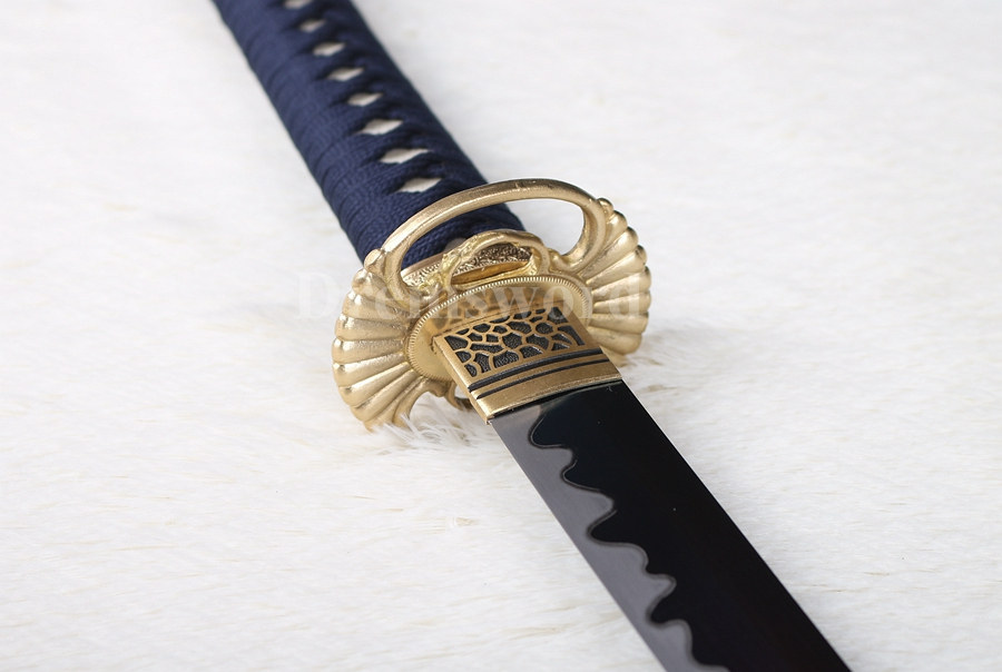 Handmade Blue hand-abrasived Blade Japanese Samurai katana sword 1095 high carbon steel battle ready full tang.