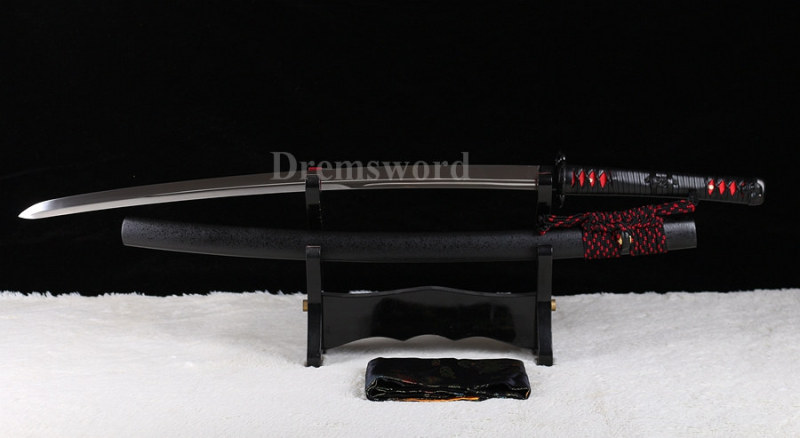 KOGARASU-MARU handmade Japanese Samurai Sword katana 9260 spring steel full tang sharp blade.