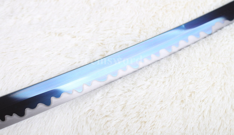 Handmade Blue hand-abrasived Blade Japanese Samurai katana sword 1095 high carbon steel battle ready full tang.