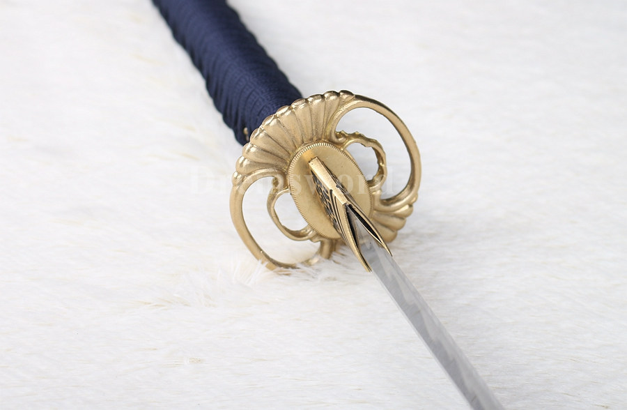 Handmade Blue hand-abrasived Blade Japanese Samurai katana sword 1095 high carbon steel battle ready full tang.