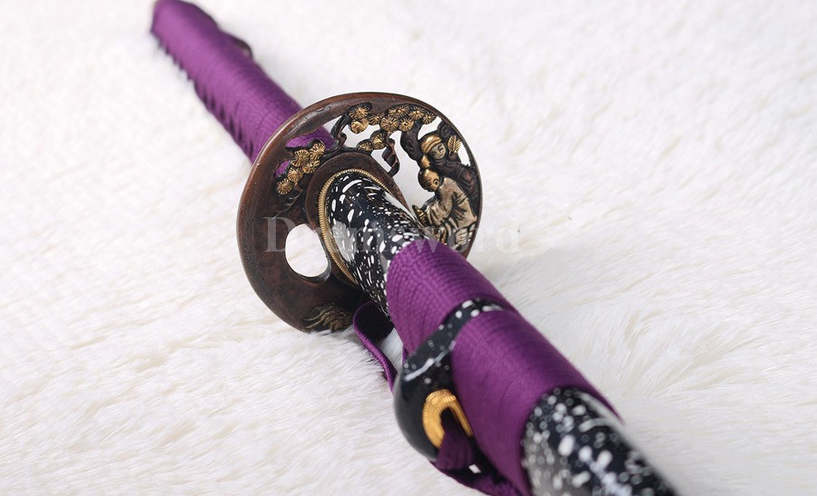 Battle ready Japanese katana Samurai Sword hand forged 1095 high carbon steel red blade full tang sharp.