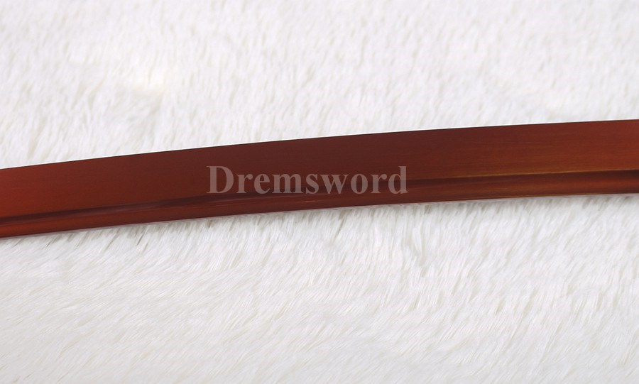 Battle ready Japanese katana Samurai Sword hand forged 1095 high carbon steel red blade full tang sharp.