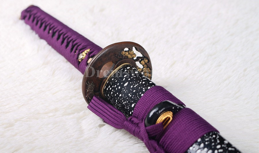 Battle ready Japanese katana Samurai Sword hand forged 1095 high carbon steel red blade full tang sharp.