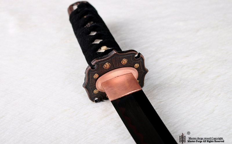 Hand forged real Japanese samurai sword Tanto T10 steel Clay Tempered Blade Japanese razor sharp full tang..