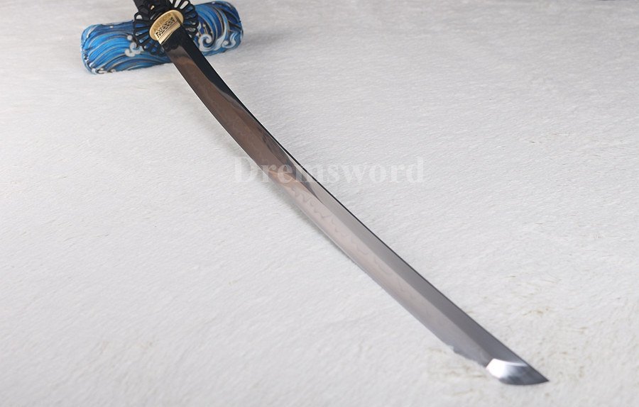 Hand forged clay tempered Battle Ready T10 steel japanese Katana sword full tang razor sharp.