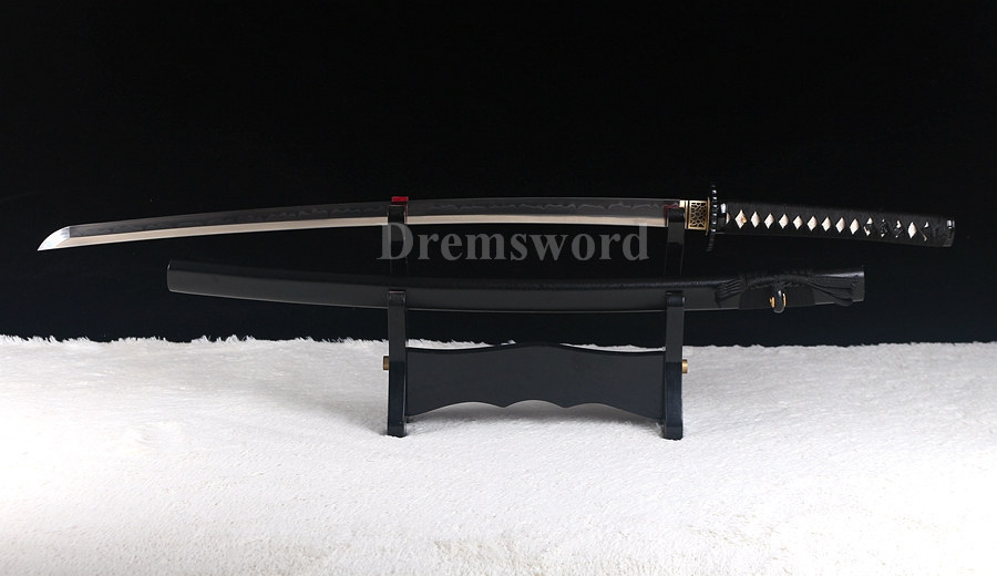 Hand forged clay tempered Battle Ready T10 steel japanese Katana sword full tang razor sharp.