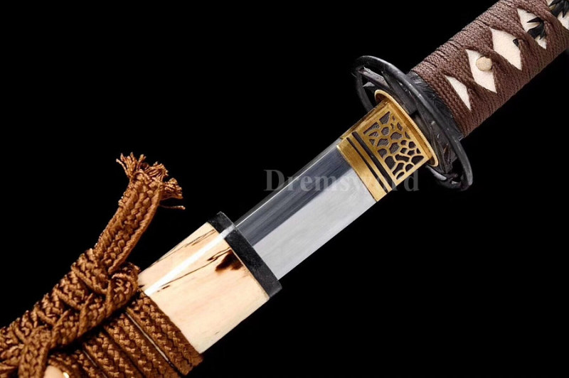 Hand forged Clay tempered T10 steel japanese samurai katana sword CHOJI hamon full tang battle ready sharp.
