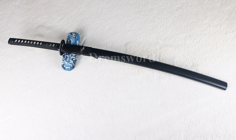 Hand forged clay tempered Battle Ready T10 steel japanese Katana sword full tang razor sharp.