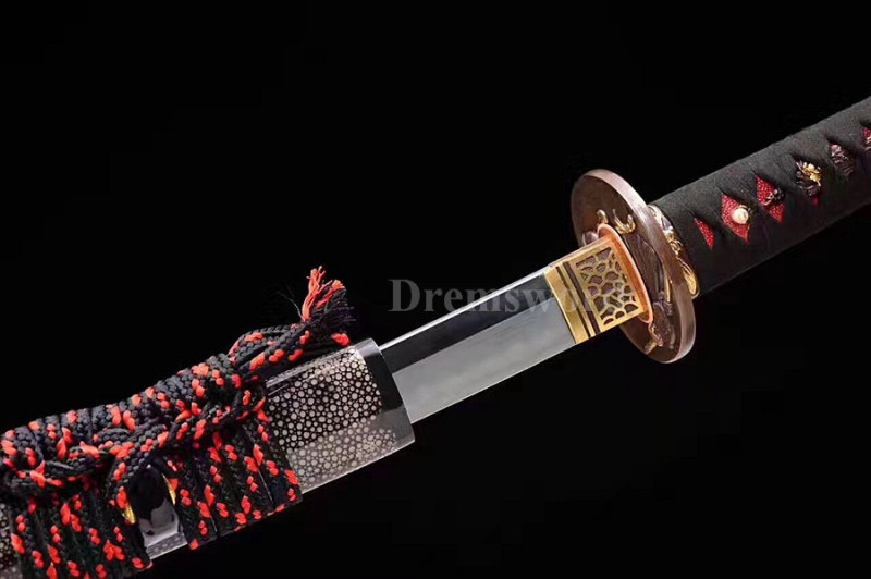 Clay tempered T10 steel japanese samurai katana sword 火焰 hamon battle ready full tang sharp.