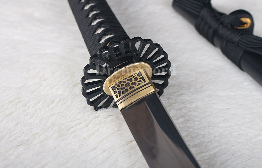 Hand forged clay tempered Battle Ready T10 steel japanese Katana sword full tang razor sharp.