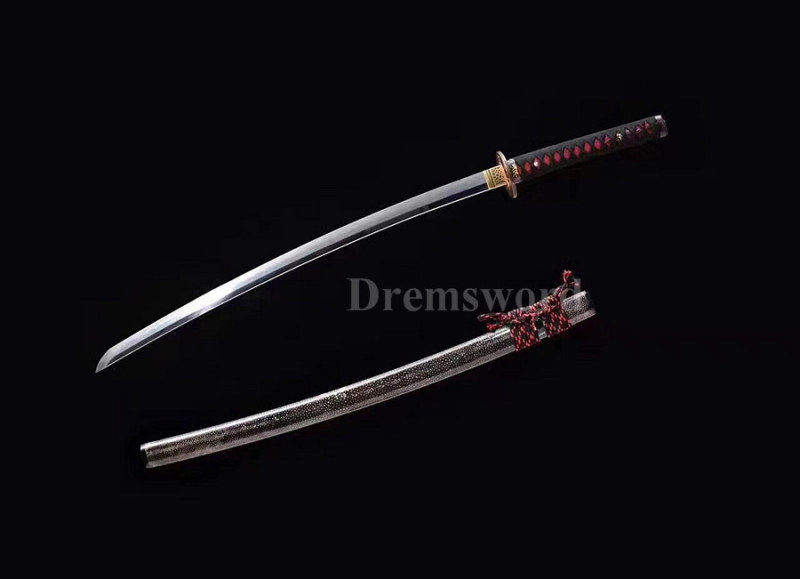 Clay tempered T10 steel japanese samurai katana sword 火焰 hamon battle ready full tang sharp.