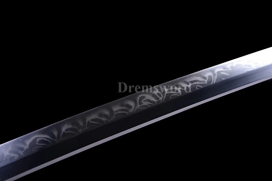 Clay Tempered T10 steel Shirasaya Top 火焰 hamon Japanese Wakizashi sword razor sharp