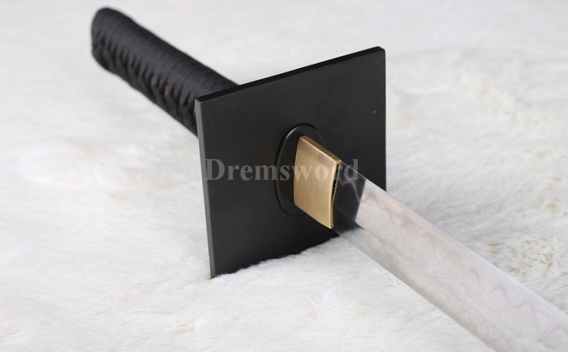 Handmade t10 clay tempered japanese samurai Ninja sword real hamon full tang razor sharp blade.