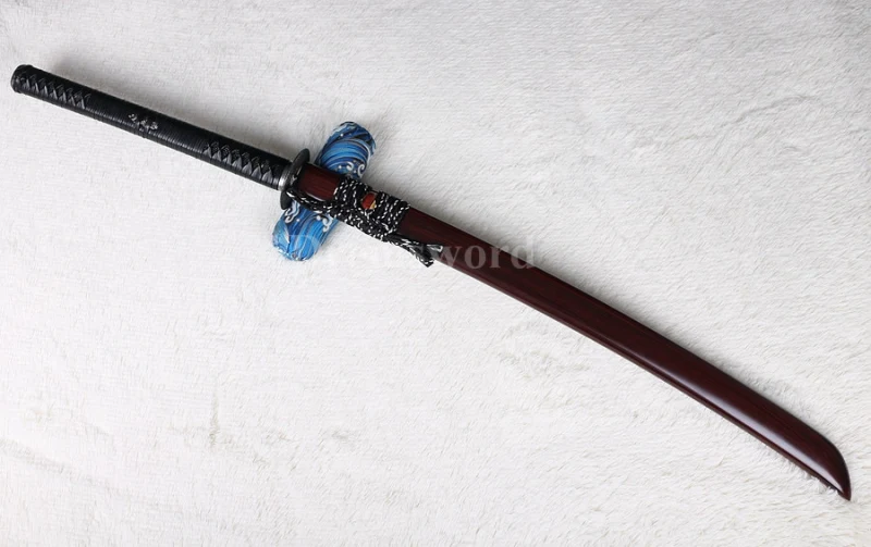 Handmade Naginata Clay Tempered T10 steel Japanese Samurai Sword Full Tang Battle Razor Sharp Blade