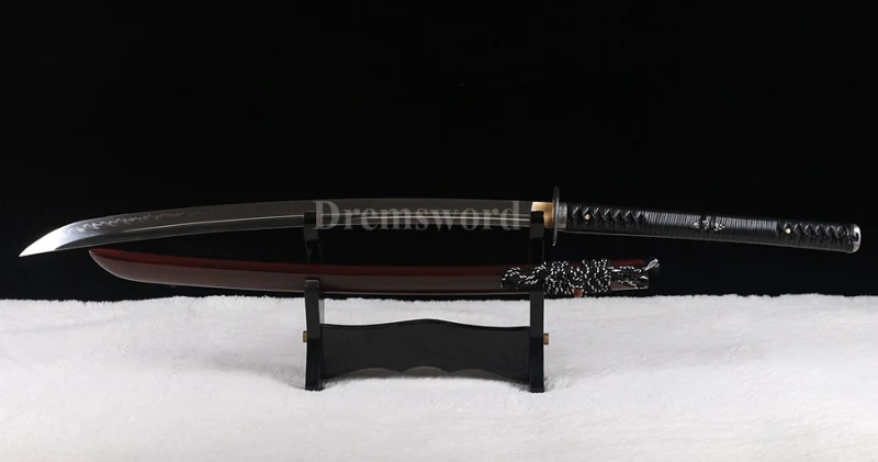 Handmade Naginata Clay Tempered T10 steel Japanese Samurai Sword Full Tang Battle Razor Sharp Blade