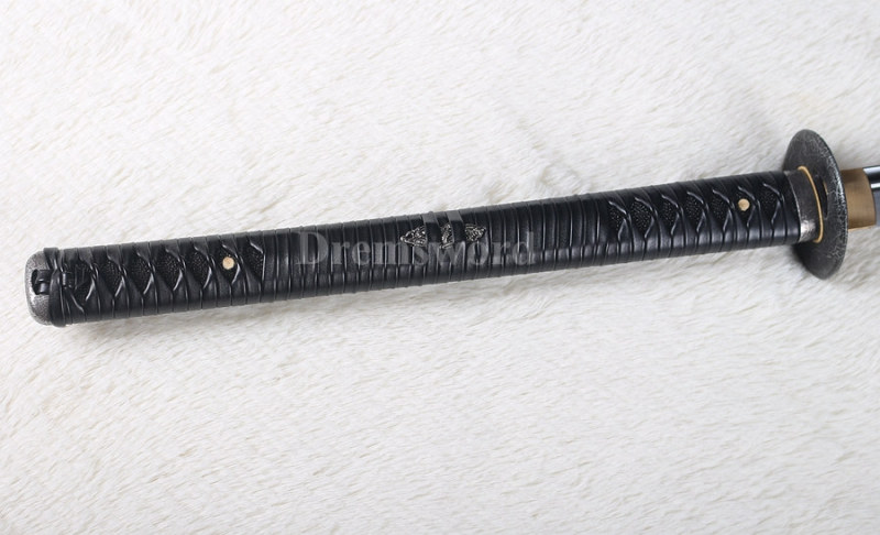 Handmade Naginata Clay Tempered T10 steel Japanese Samurai Sword Full Tang Battle Razor Sharp Blade