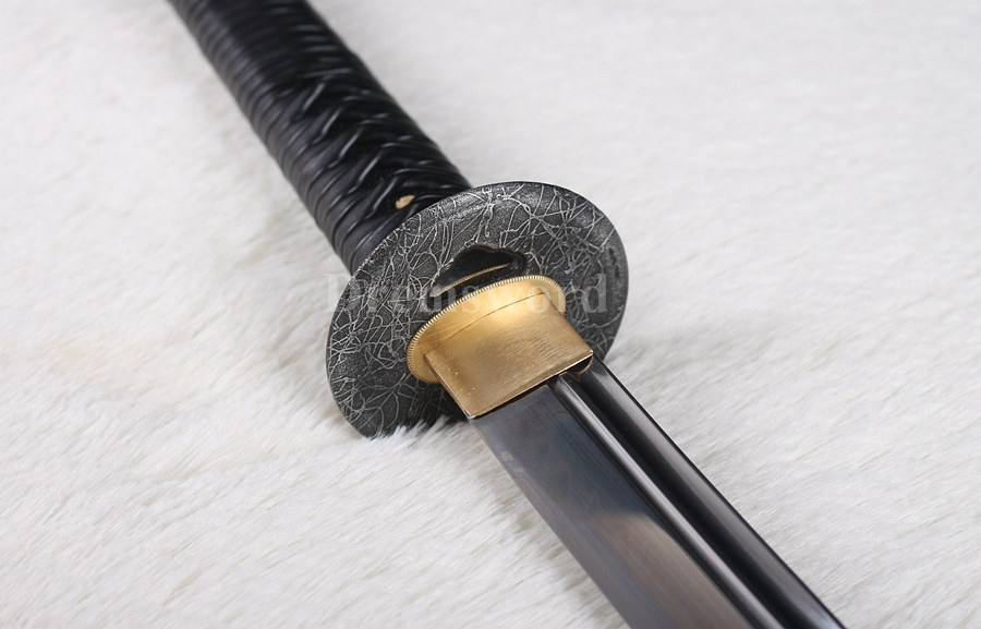 Handmade Naginata Clay Tempered T10 steel Japanese Samurai Sword Full Tang Battle Razor Sharp Blade