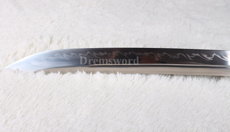 Handmade Naginata Clay Tempered T10 steel Japanese Samurai Sword Full Tang Battle Razor Sharp Blade