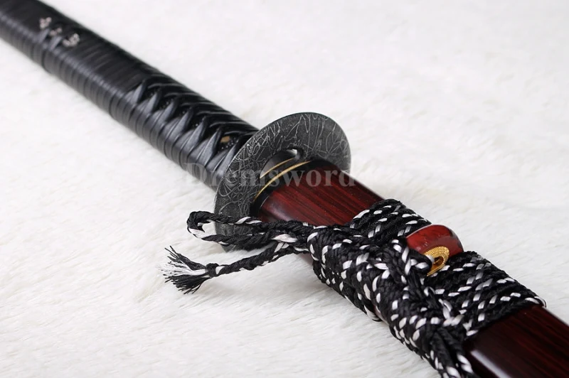 Handmade Naginata Clay Tempered T10 steel Japanese Samurai Sword Full Tang Battle Razor Sharp Blade